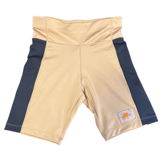 Nike Womens 8" Dark Driftwood/Black High Waist Bike Shorts DX2325-258 Size Small - Picture 2 of 6